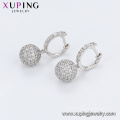 97331 xuping luxuriöse mode rhodium farbe ball form zirkon gepflasterte damen ohrringe